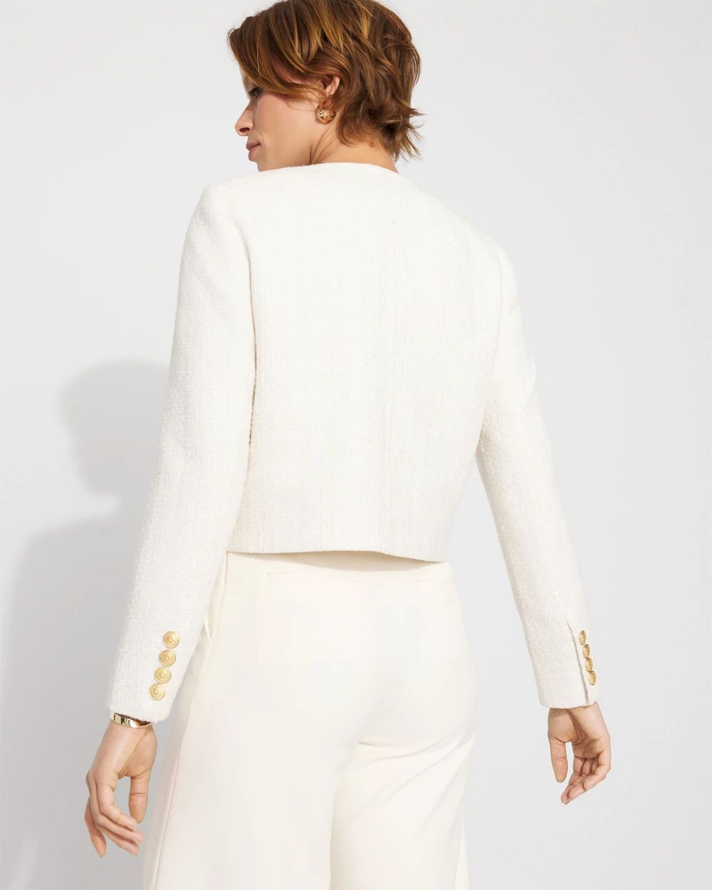 ジャケット・アウター herlipto Wool-Blend Cropped Tweed Blazer Wool-Blend Cropped Tweed Blazer herlipto